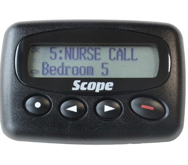 Rechargeable 4 Line Alphanumeric Pager (AAA Battery) (Pager & USB Cable Only)