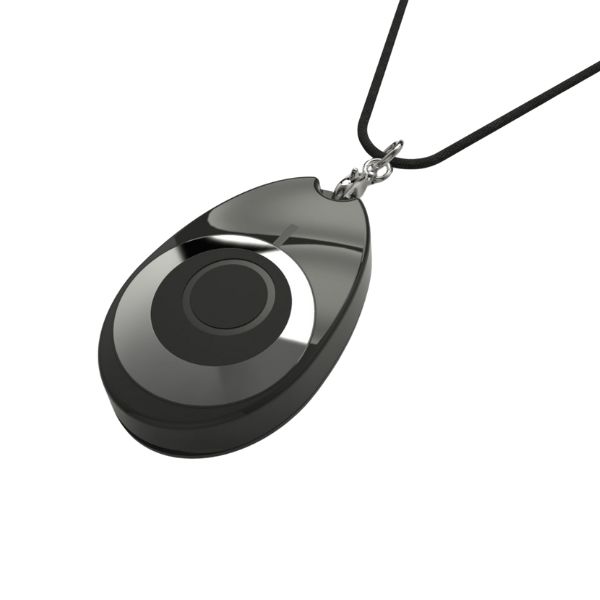 Onyx Personal Alarm - Silver [c/w neck cord and wrist strap]